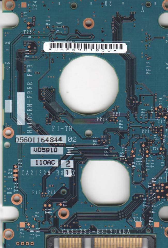 (image for) PCB CA26329-B81204BA, Fujitsu MHT2040BH, CP170822-01