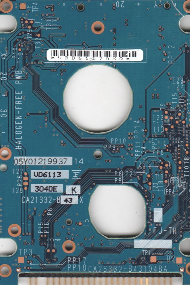 (image for) PCB CA26332-B43104BA, Fujitsu MHV2100AT PL, CA06557-B31500SN