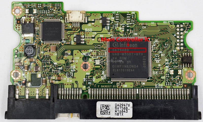 (image for) HDD PCB HITACHI Logic Board F 0A30317 01 Main Controller IC 0A29480 Stickers 0A29476