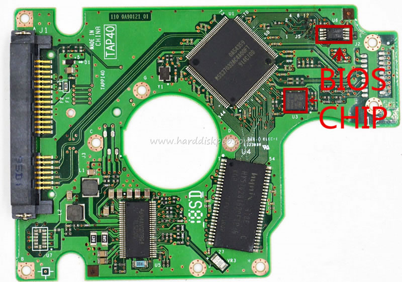 (image for) HDD PCB Hitachi Logic Board 220 0A90121 01 Main Controller IC 0A54359 Stickers 0A71284 0A57124