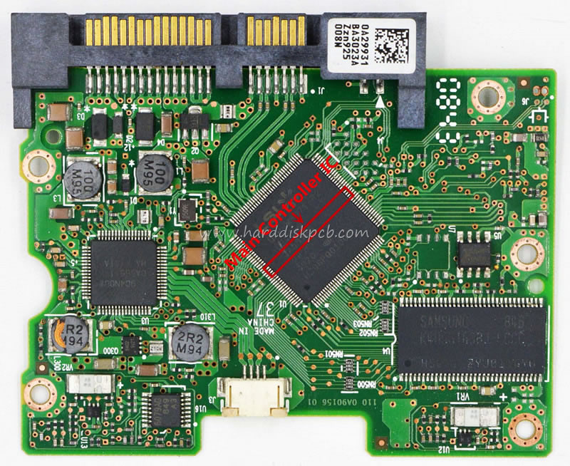 (image for) Hitachi HDD PCB Logic Board 110 0A90156 01 Main Controller IC 0A58786 Stickers 0A29931