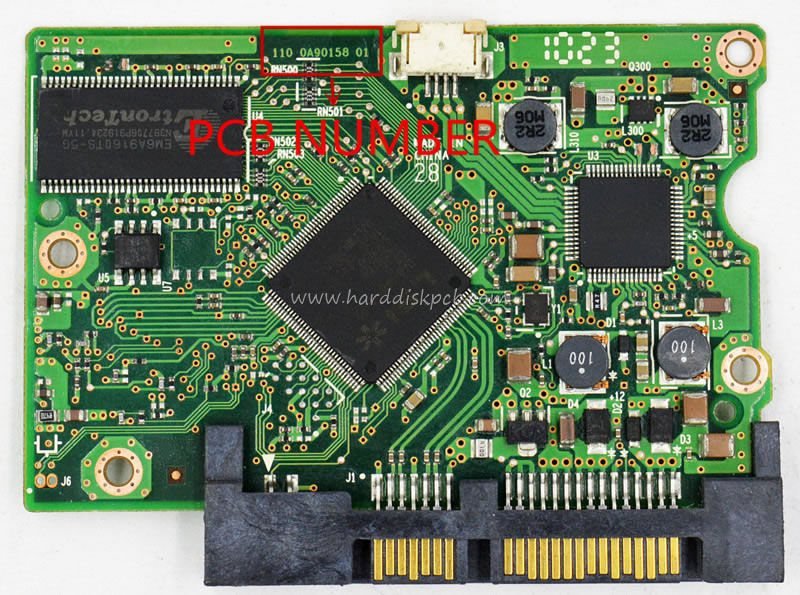 (image for) HDT721032SLA360, HDT721025SLA380, HDT721050SLA360,HDT721010SLA360 HDD PCB Logic 110 0A90158 01 Main Controller IC 0A58786 Stickers 0A59226 0A29989