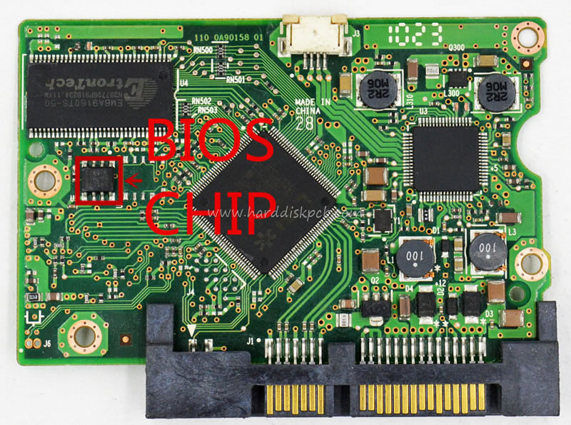 (image for) HDT721032SLA360, HDT721025SLA380, HDT721050SLA360,HDT721010SLA360 HDD PCB Logic 110 0A90158 01 Main Controller IC 0A58786 Stickers 0A59226 0A29989