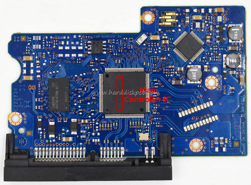 (image for) Hitachi HGST HDD PCB Logic Board 220 0A90352 01 Main Controller IC LSI 6045 Stickers OJ21855