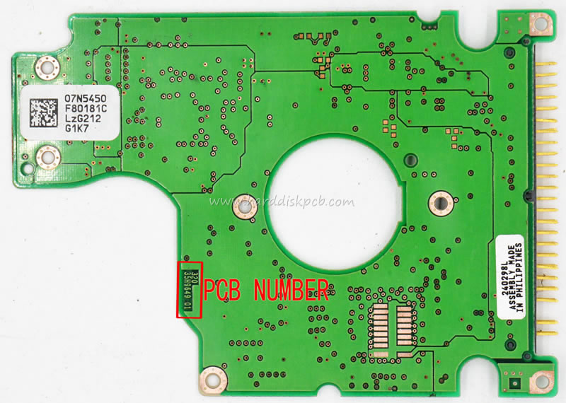 (image for) HDD PCB Hitachi Logic Board 320 35H9649 01 Main Controller IC 90G3740 Stickers 07N5450