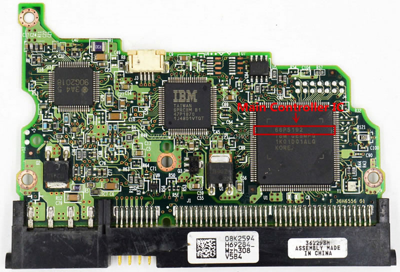 (image for) Hitachi HDD PCB Logic Board F 36H6556 01 Main Controller IC 66P5192 Stickers 08K2594