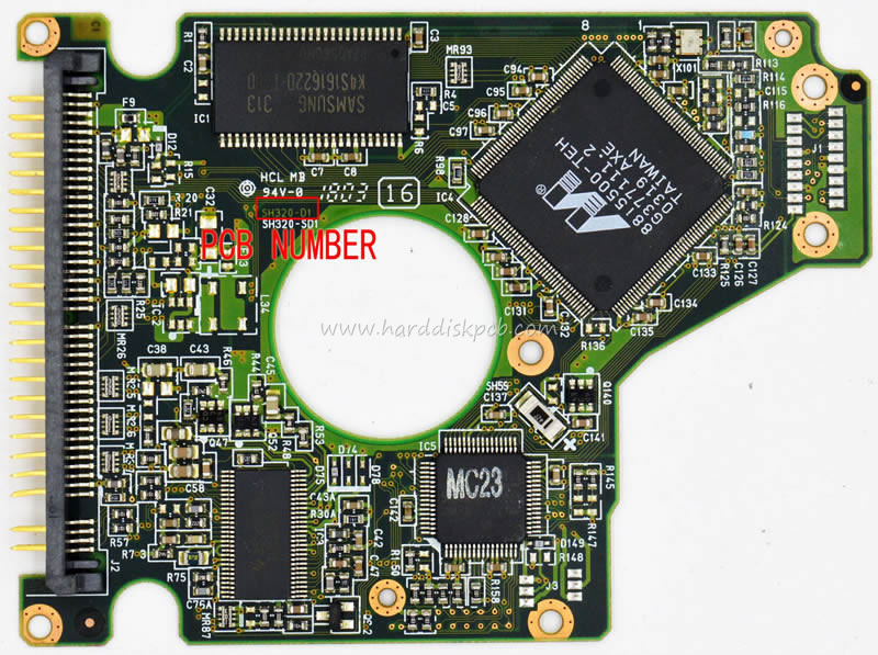 (image for) HDD PCB Hitachi Logic Board SH320-D1 Main Controller IC 88i5500-THE