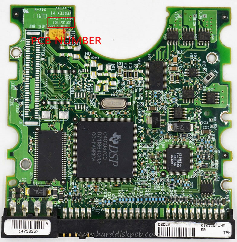 (image for) PCB 040103700, Maxtor 31024H1, YAH814Y0