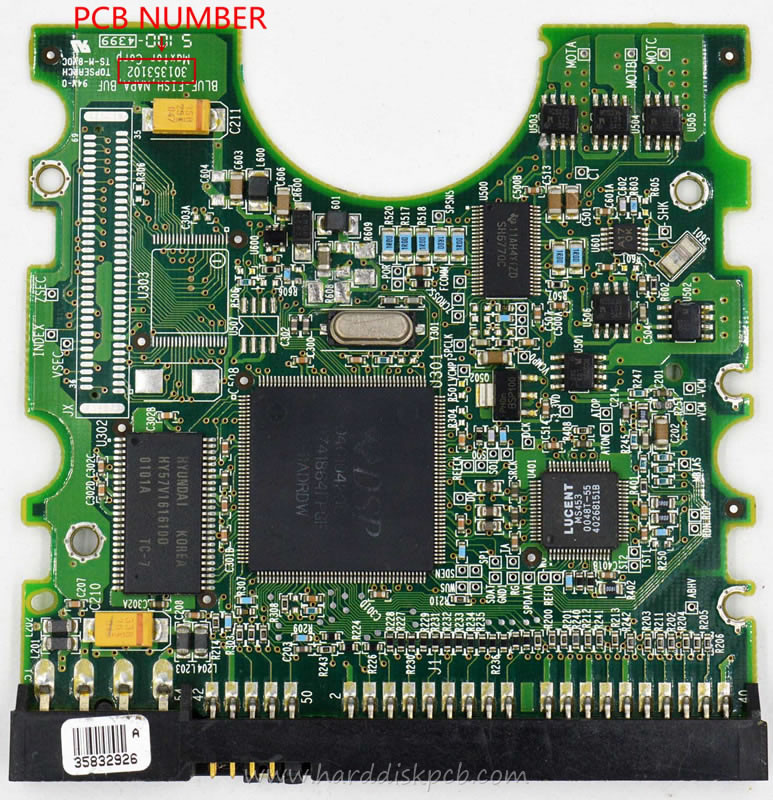 (image for) PCB 040104200, Maxtor 5T010H1, TAH71DP0