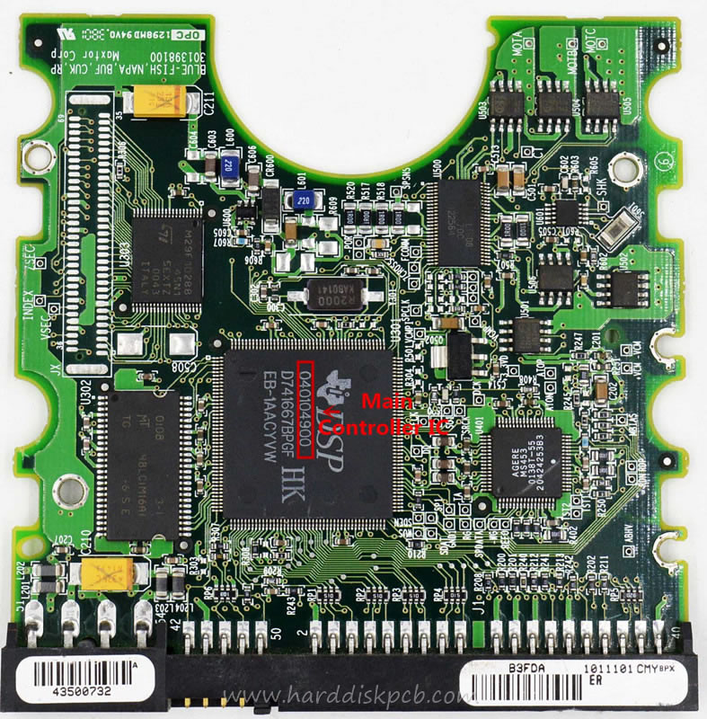 (image for) PCB 040104900, Maxtor 4D040H2, DAH017K0