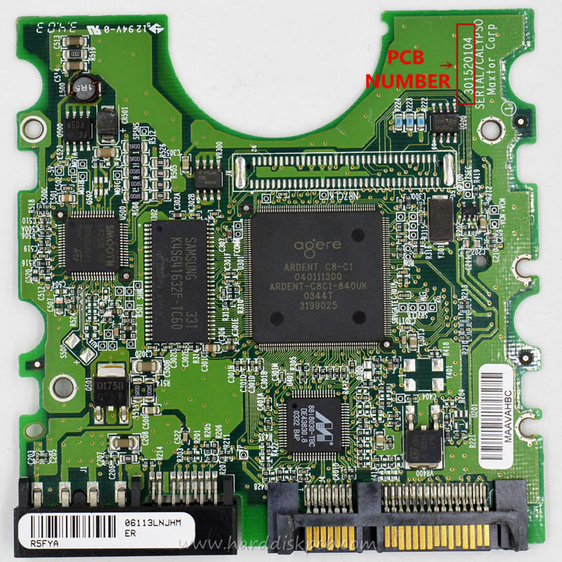 (image for) PCB 040111300, Maxtor 7Y250M0, YAR51HW0