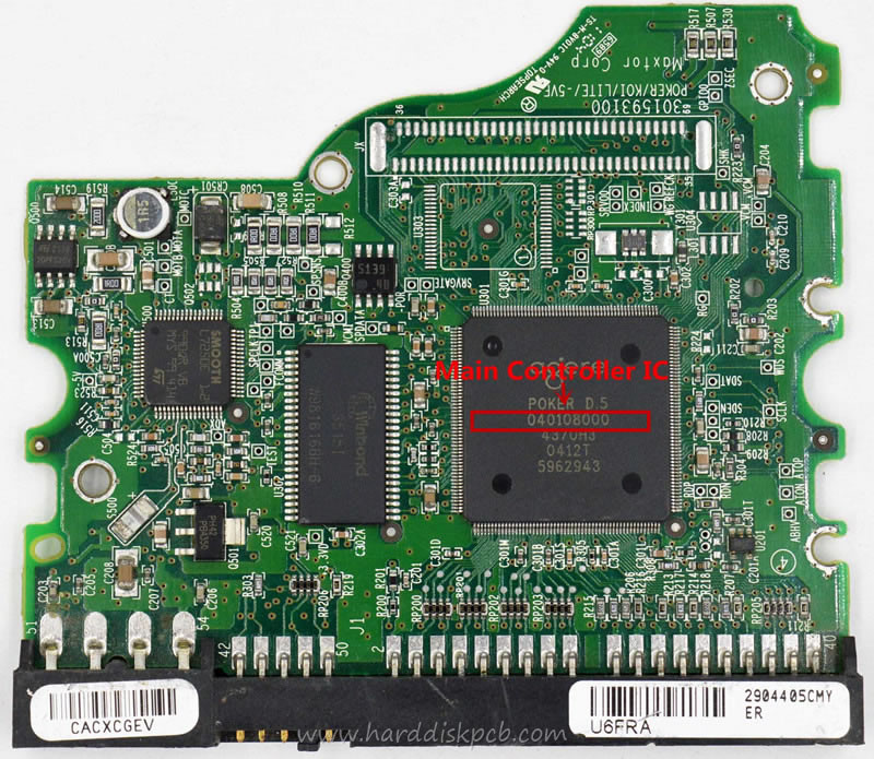 (image for) PCB 040108000, Maxtor 5A300J0, RAM51VV0