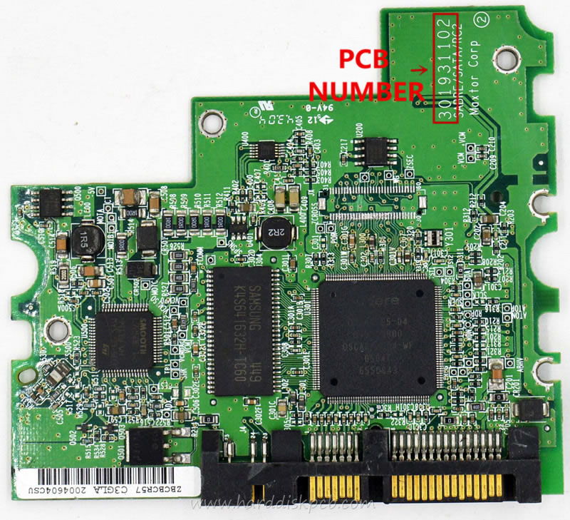 (image for) PCB 040118900, Maxtor 6B250S0, BANC1E50