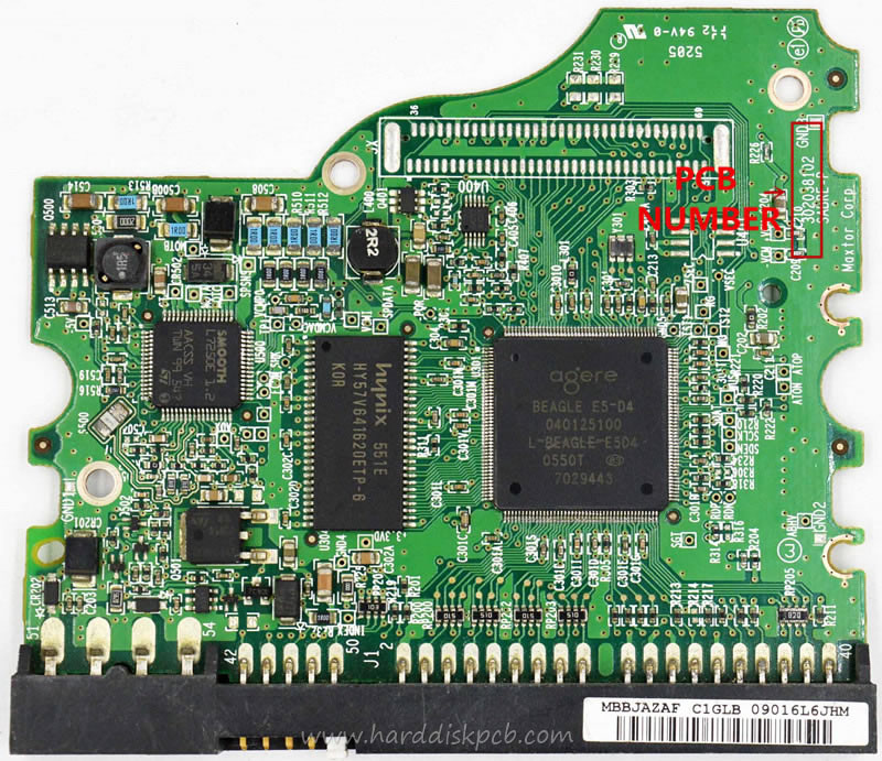 (image for) PCB 040125100, Maxtor 6L200P0, BAJ41G20