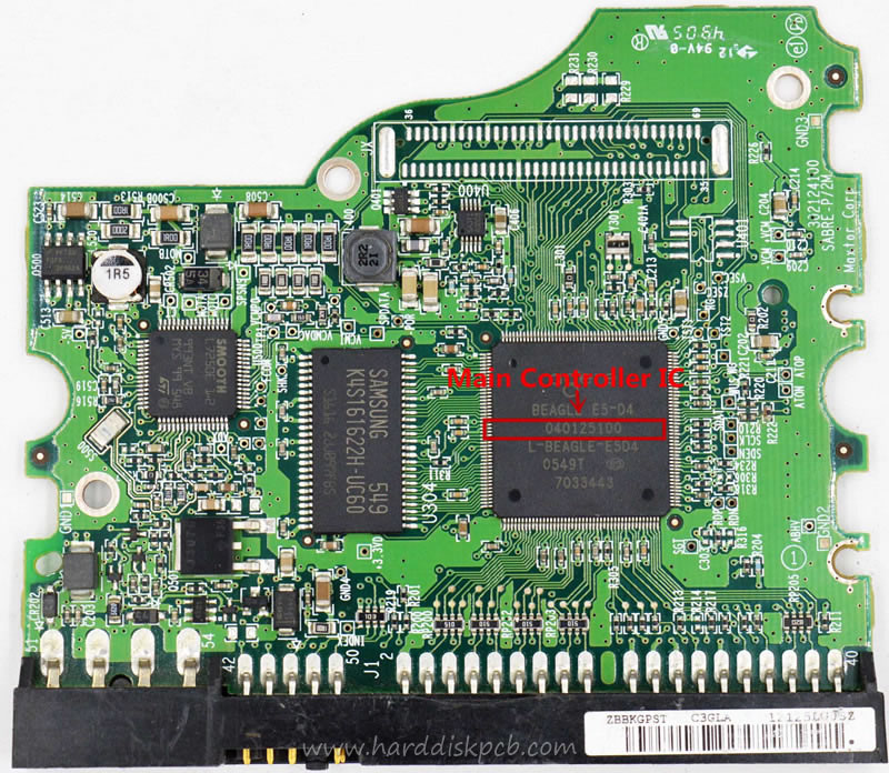 (image for) PCB MAXTOR Logic Board 302124100 Main Controller IC 040125100