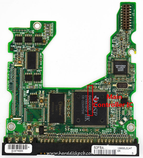 (image for) Tested 040104900 Maxtor Hard Disk PCB Board 301431100