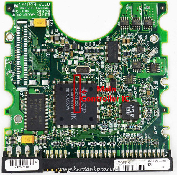 (image for) Tested 040106000 Maxtor Hard Disk PCB Board 301398100