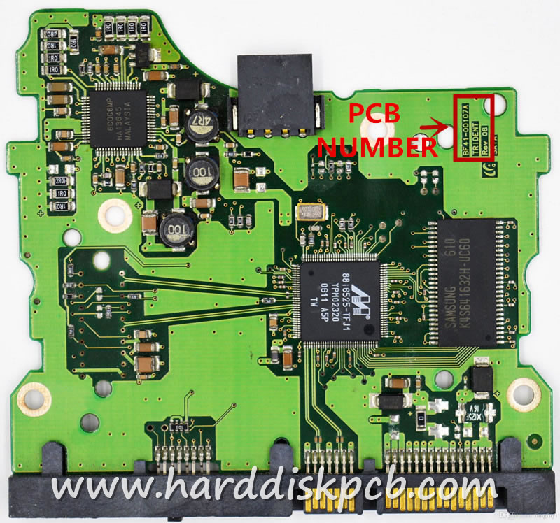 (image for) HD401LJ Hard Drive PCB Board Logic Board for samsung BF41-00107A TRIDENT REV.08 SATA