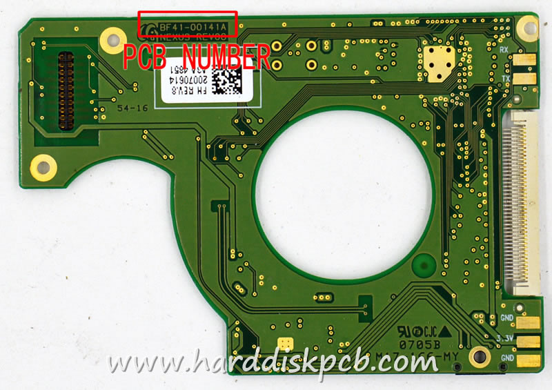 (image for) Hard Drive PCB Board for samsung Logic Board BF41-00141A NEXUS REV08