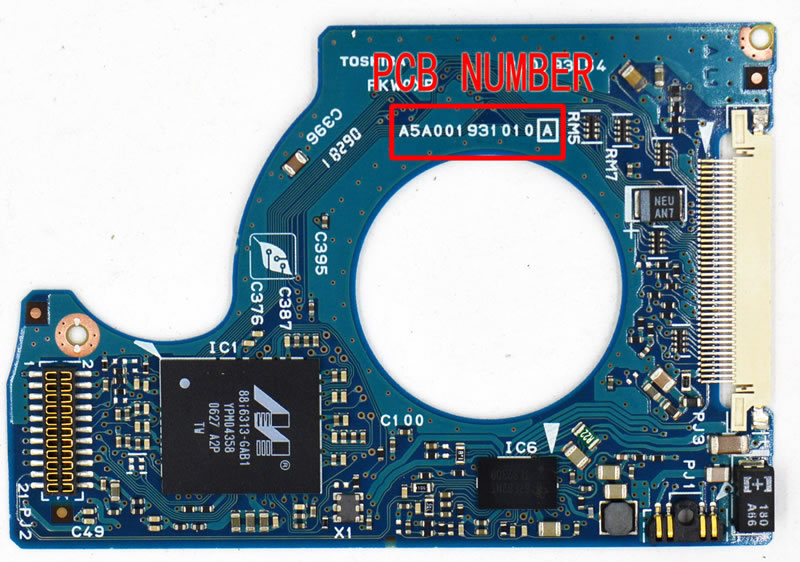 (image for) TOSHIBA HDD PCB Logic Board A5A001931010