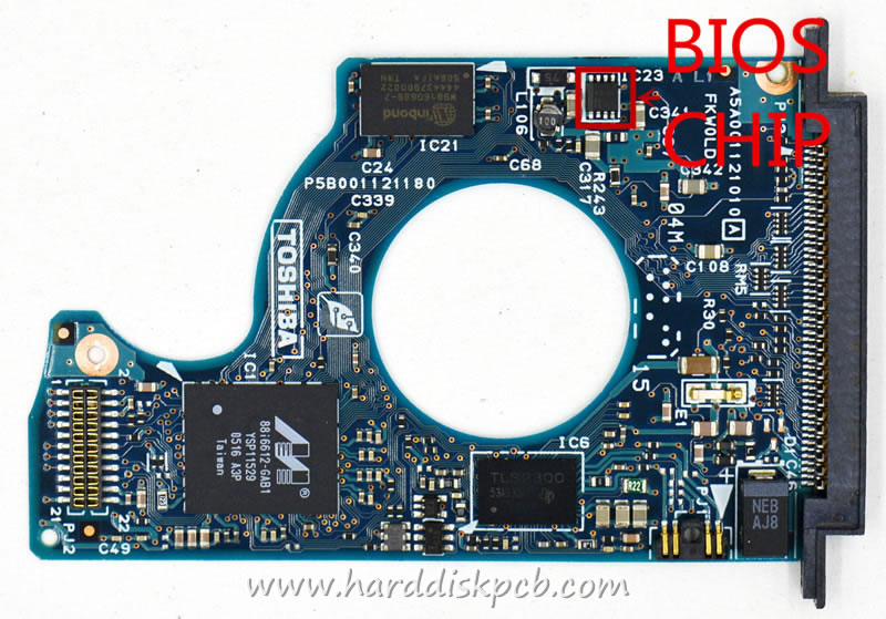 (image for) TOSHIBA mk6006GAH hdd pcb Logic Board G001121-0A