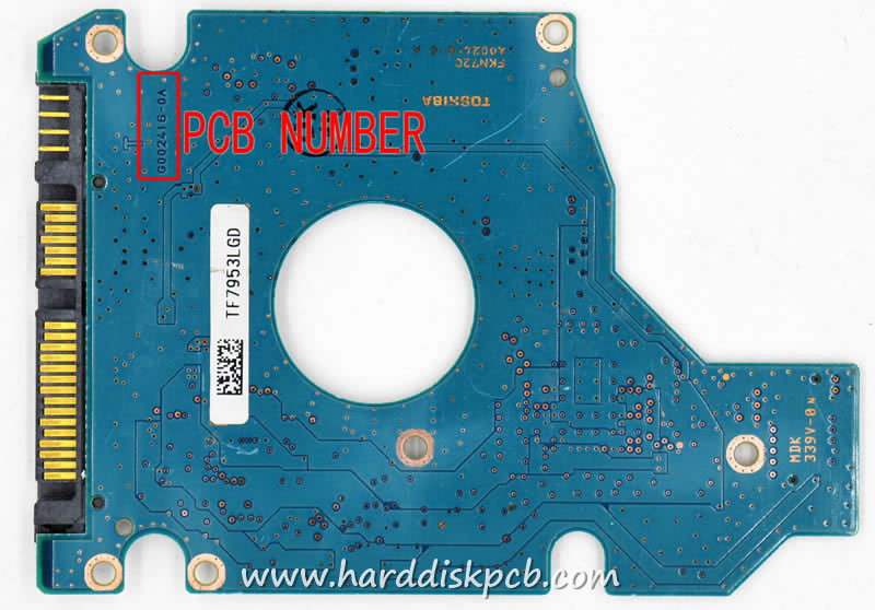 (image for) TOSHIBA HDD PCB Logic Board G002416-0A