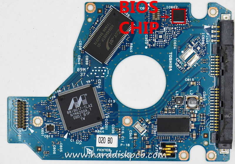 (image for) TOSHIBA HDD PCB Logic Board G002657A