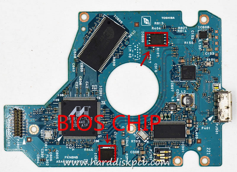 (image for) TOSHIBA usb 3.0 HDD PCB Logic Board G003054A