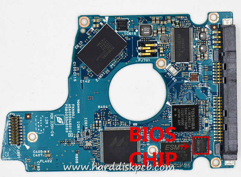 (image for) TOSHIBA HDD PCB Logic Board G3346A