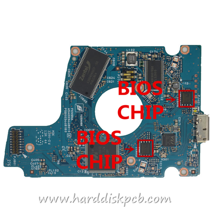 (image for) TOSHIBA MQ01UBD100, AB00 AX101U, HDKBD29AYA01 HDD PCB G3448A