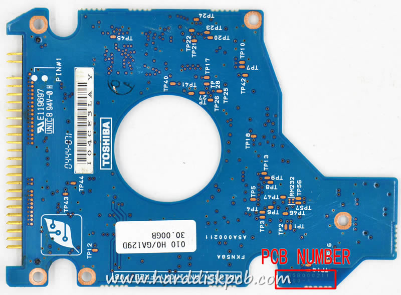 (image for) TOSHIBA HDD PCB Logic Board G5B000211000-A