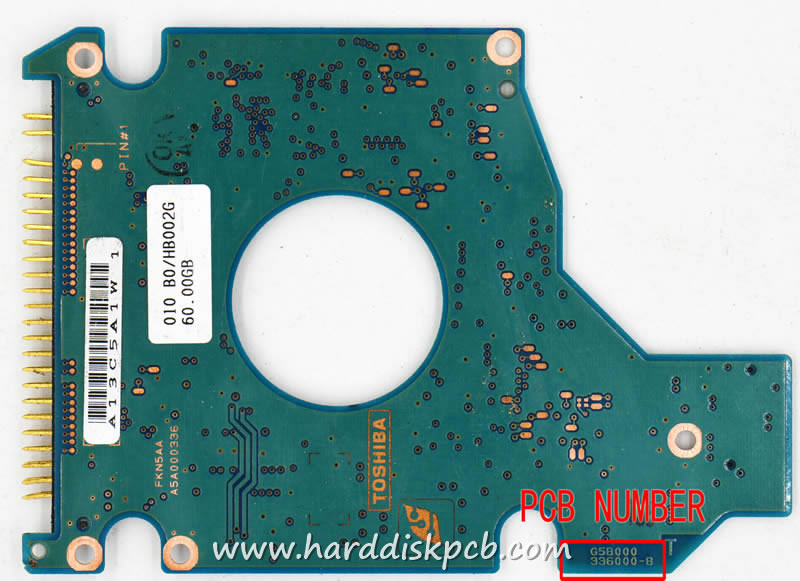 (image for) HDD PCB TOSHIBA Logic Board G5B000336000-B