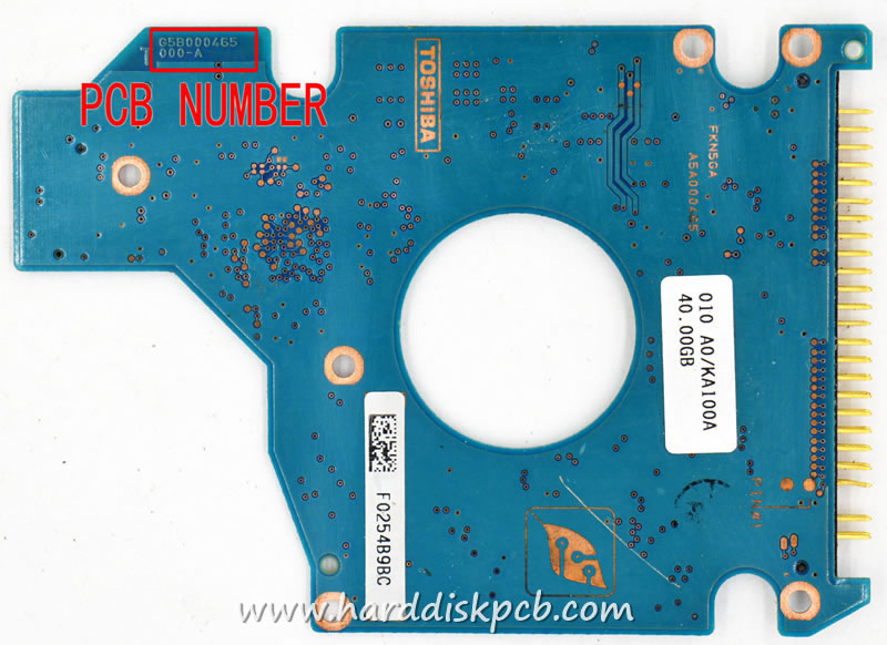 (image for) TOSHIBA HDD PCB Logic Board G5B000465000-A 