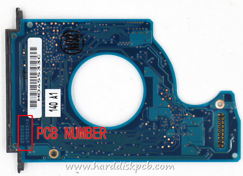 (image for) TOSHIBA HDD PCB Logic Board G5B000476000-A