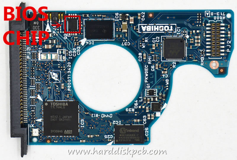 (image for) TOSHIBA HDD PCB Logic Board G5B000713000-A