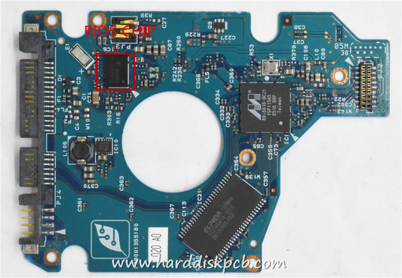 (image for) TOSHIBA HDD PCB Logic Board G5B001355000-A