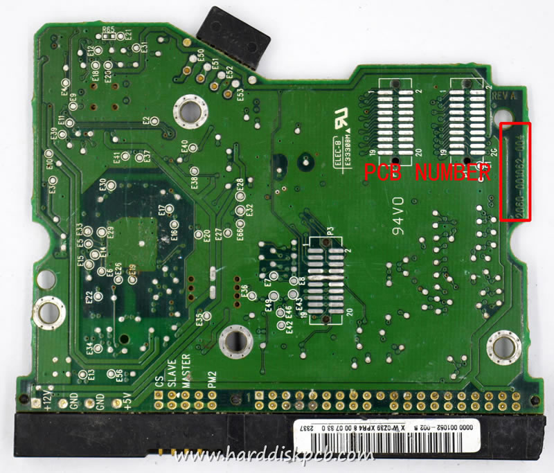 (image for) HDD PCB Western Digital Logic Board 2060-001062-004, 0000 001062-002