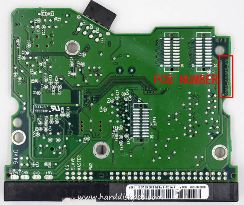 (image for) HDD PCB Western Digital Logic Board 2060-001068-001 0000 001068-000