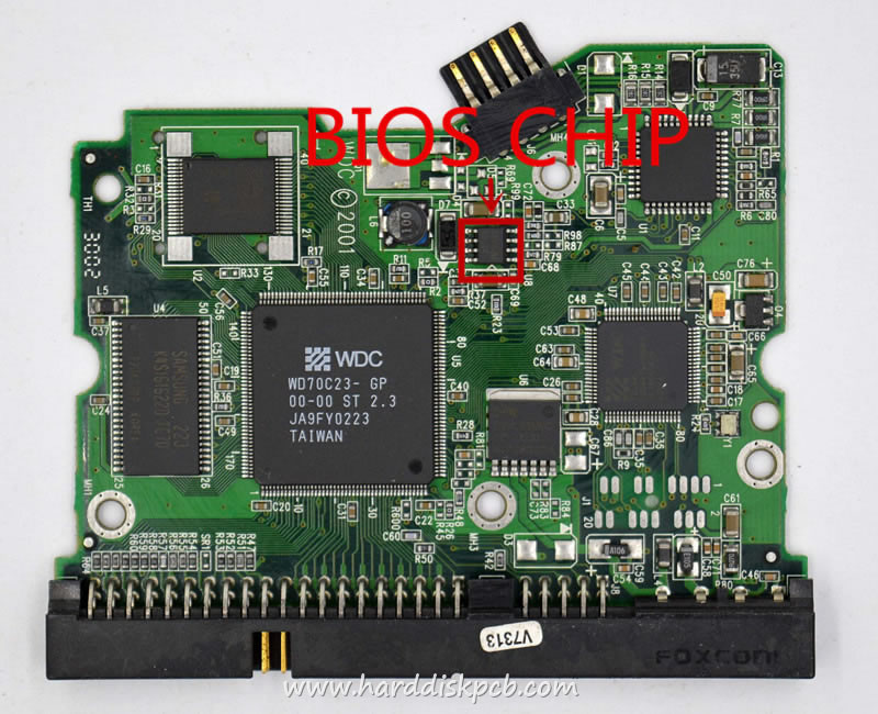 (image for) Western Digital HDD PCB Logic Board 2060-001092-007 REV A Main Controller IC WD70C23-GP