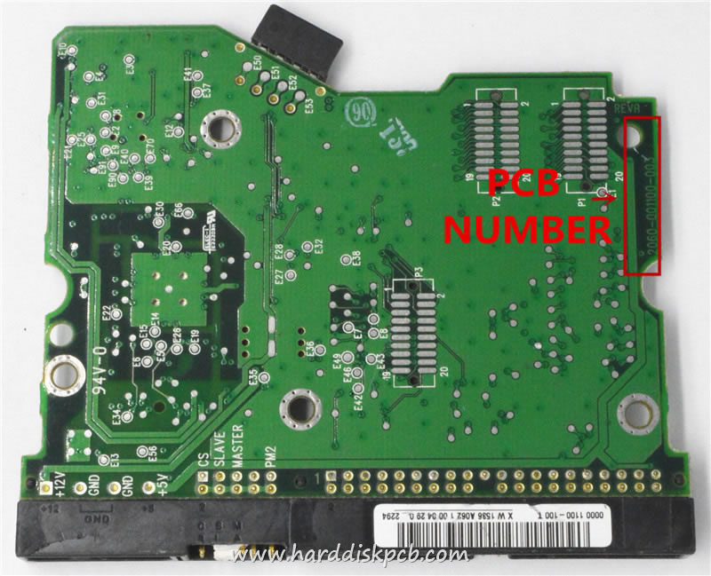 (image for) HDD PCB Western Digital Logic Board 2060-001100-003 0000 001100-100T