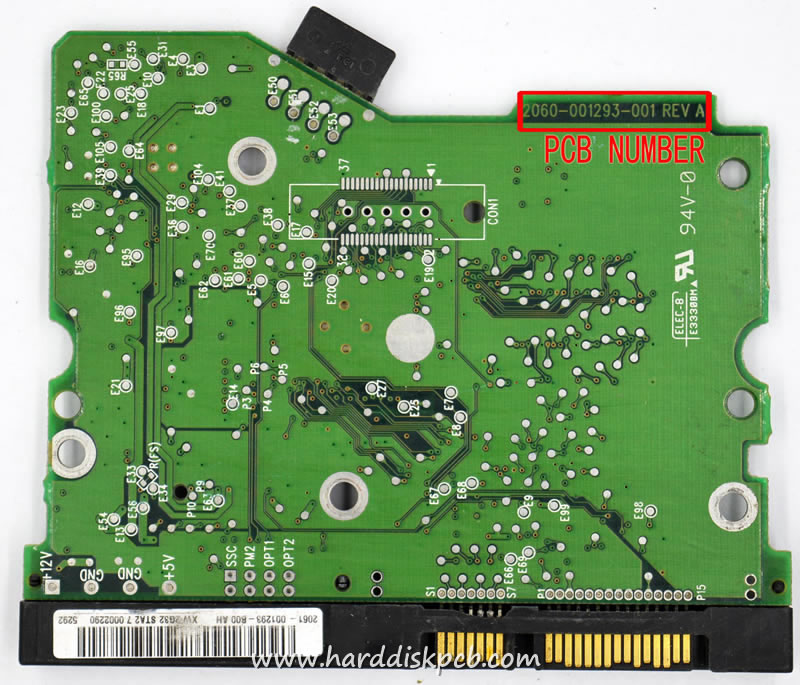 (image for) HDD PCB Western Digital Logic Board 2060-001293-001 Sticker 2061-001293-100