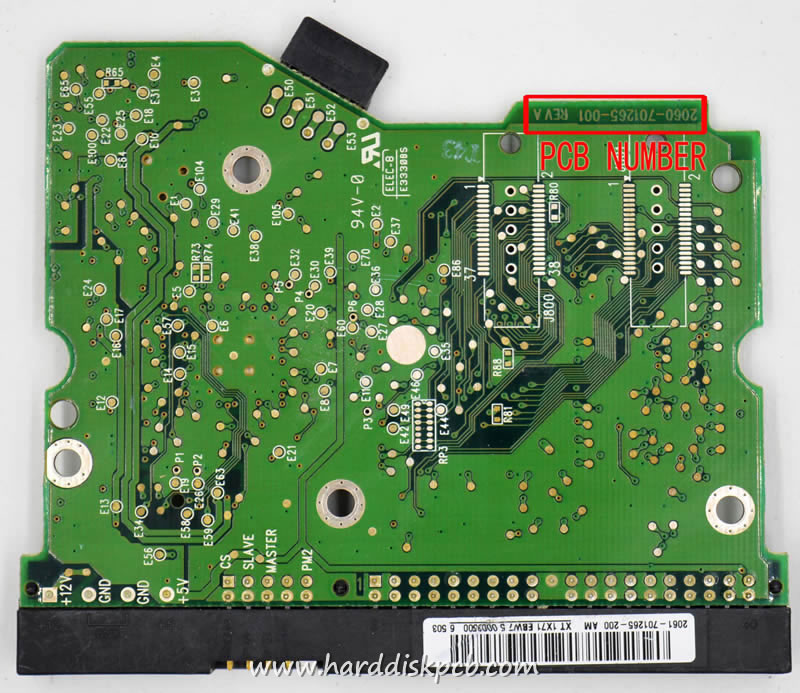 (image for) HDD PCB Western Digital Logic Board 2060-701265-001 2061-701265-200