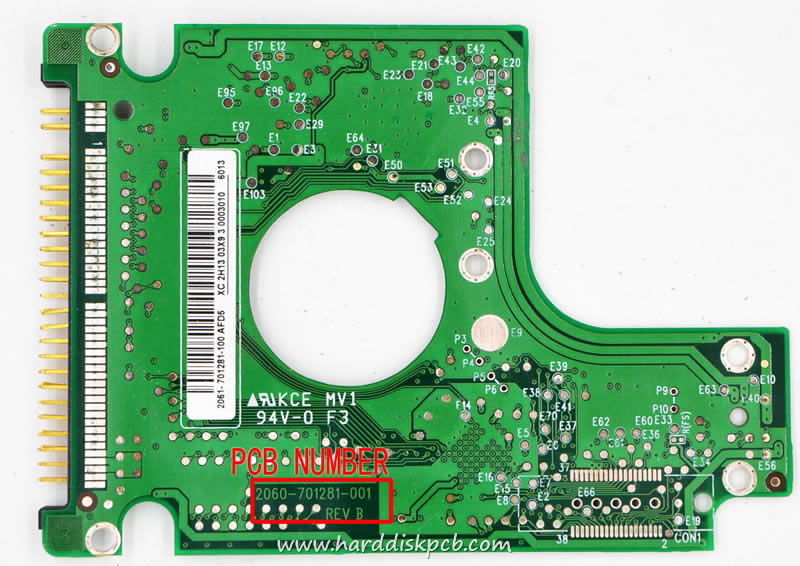 (image for) HDD PCB Western Digital Logic Board 2060-701281-001 2061-701281-100