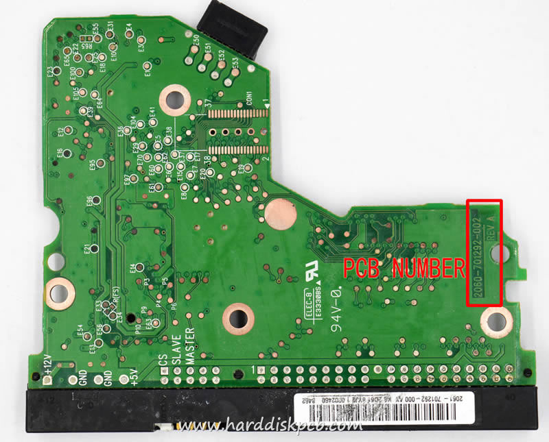 (image for) PCB 2060-701292-002, WD WD1600BB-00RDA0, 2061-701292-B00 AA