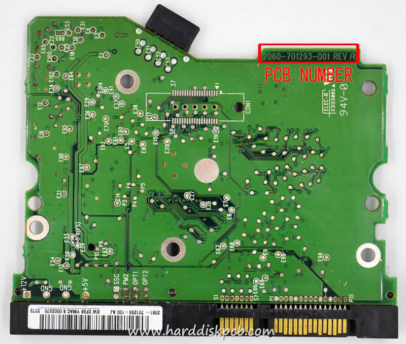 (image for) HDD PCB Western Digital Logic Board 2060-701293-0012061-701293-100