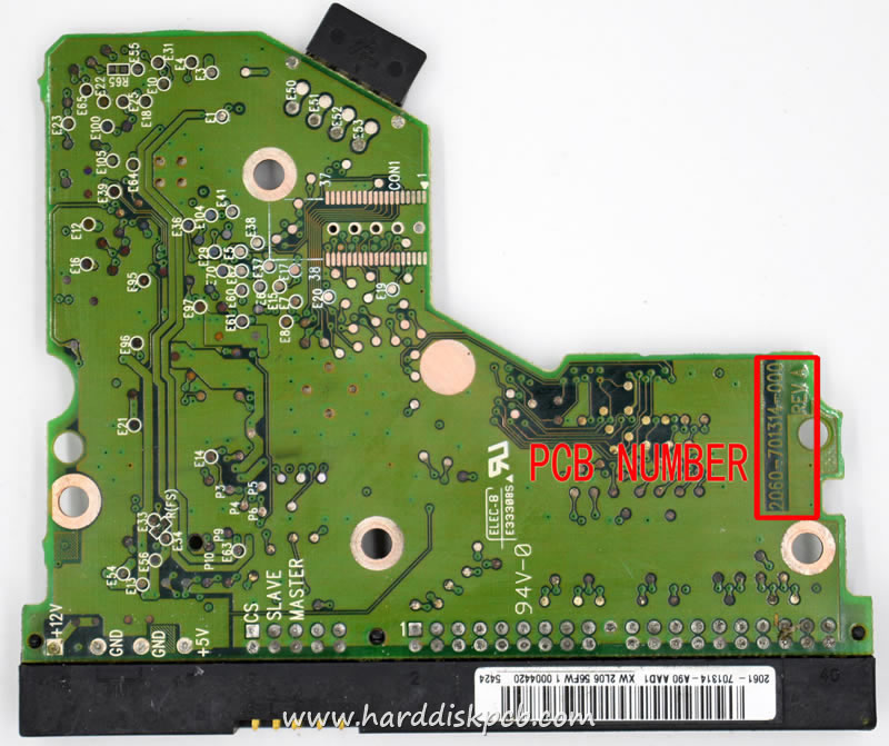 (image for) HDD PCB Western Digital Logic Board 2060-701314-000 Sticker 2061-701314-A90