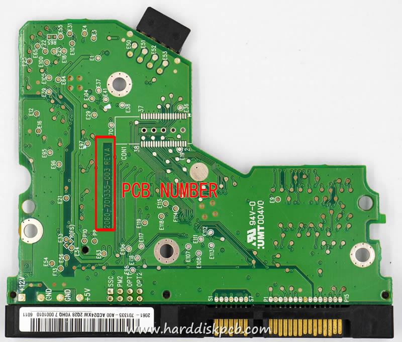 (image for) HDD PCB Western Digital Logic Board 2060-701335-003 Sticker 2061-701335-A00