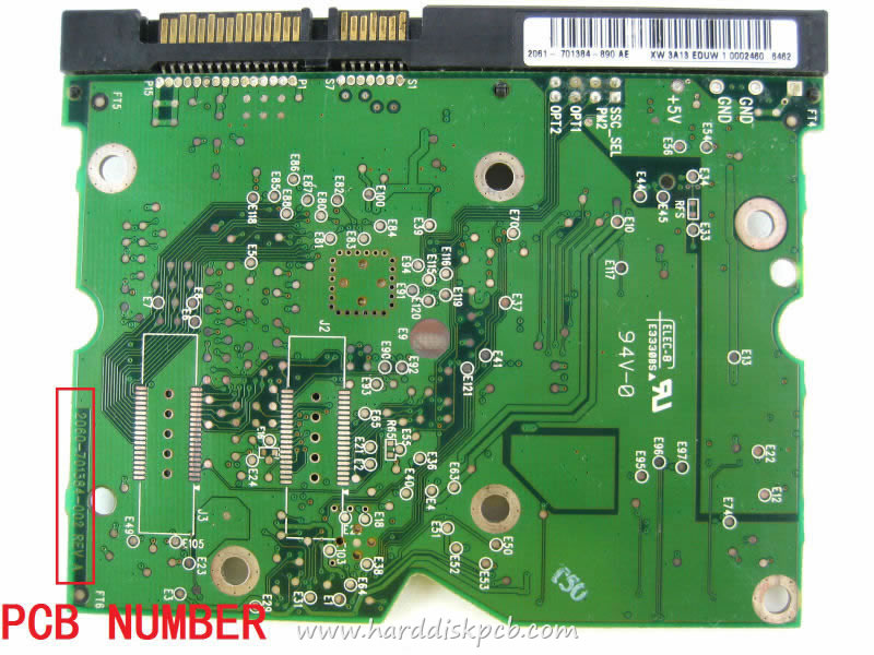 (image for) HDD PCB Western Digital Logic Board 2060-701384-002 REV A 2061-701384-800