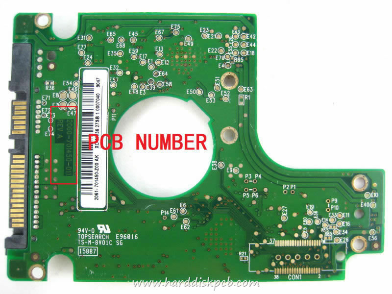 (image for) Western Digital HDD PCB Logic Board 2060-701450-011 REV A 2061-701450-Z00