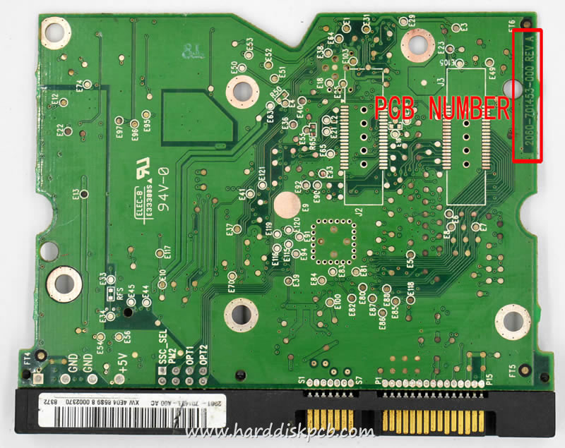 (image for) HDD PCB Western Digital Logic Board 2060-701453-000 2061-701453-A00